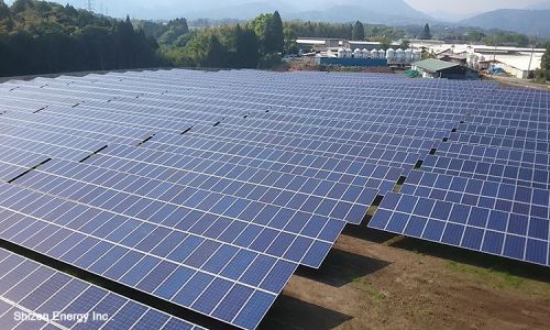 自然電力グループ保有のメガソーラー　新茶第二太陽光発電所（宮崎県）が完工