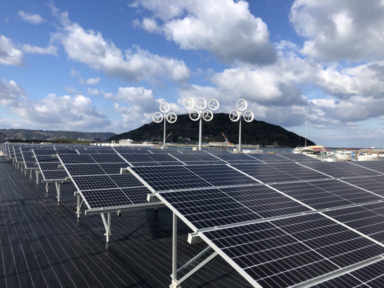 Disaster prevention and risk reduction aimed solar generation facilities and storage batteries installed in Karatsu City Purification Center Optimal control systems balancing supply and demand at new and existing power generation facilities