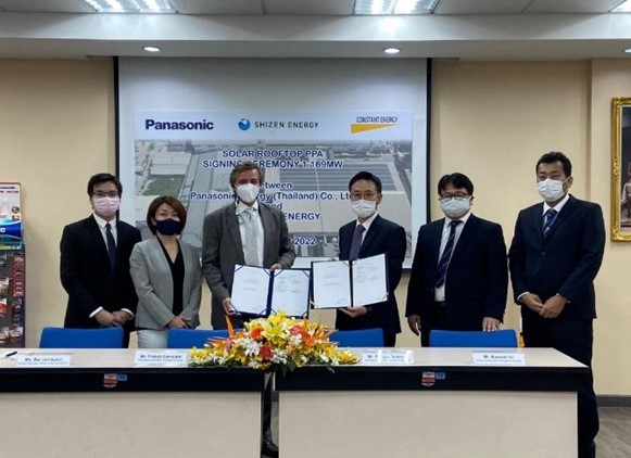 自然電力とConstant Energy、 パナソニックグループ　タイ現地法人と1,169 kWpの コーポレートPPA契約を締結