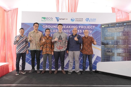 Shizen Energy, Alamport, and NiX to build 3MWp roof-mounted solar power plant for Eco Paper Indonesia